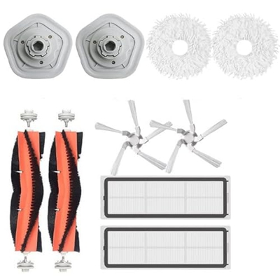 IMASHNA Cepillo Principal Desmontable, Filtro Hepa, Cepillo Lateral, paño de mopa/Apto for Dreame BOT W10 Piezas de aspiradora (Color : Plum)