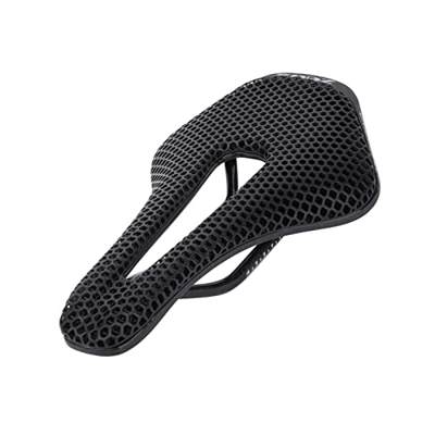 Sillín de Bicicleta con Estampado 3D, Asiento de Bicicleta de Nido de Abeja de resinas líquidas cómodo Hueco de Carbono Completo, Asiento de Carrera d