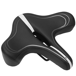 EVTSCAN Cojín de Asiento de Bicicleta de montaña cómodo de Cuero PU Impermeable, Asiento de Bicicleta para Hombres y Mujeres con Orificios de ventilac características