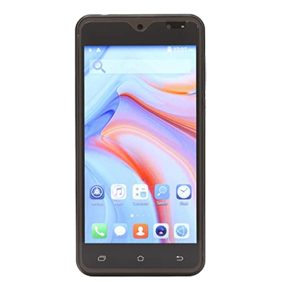 pulun Teléfono Celular Desbloqueado, Teléfonos Celulares de 5 Pulgadas 100-240V 2.4G 5G WiFi Negro para Viajes (Enchufe de la UE)