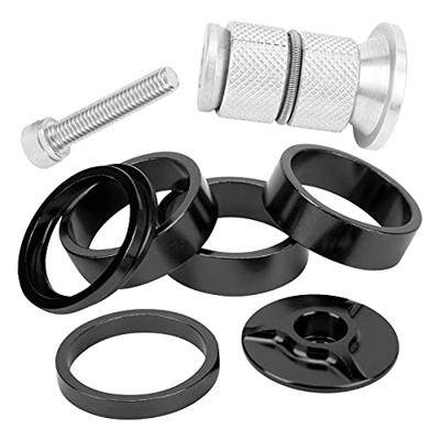 Fupei Espaciadores de Vástago de Manillar de Bicicleta, Espaciador de Vástago de Auriculares Conveniente Aleación de Aluminio a Prueba de Polvo Imperm
