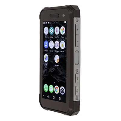 Qinlorgo Teléfono Inteligente, Mini Teléfono Celular Resistente a Prueba de Golpes Reconocimiento Facial ABS 3.5in HD IPS Pantalla IP68 a Prueba de Ag