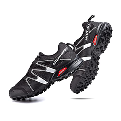 Zapatillas Trail Running Hombre Mujer Zapatos de Senderismo Antideslizantes Ligeras Zapatillas Trekking Deportivas Al Aire Negro-Blanco EU 42 precio