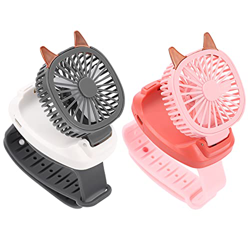 Gatuida Reloj Portátil para El Hogar Oficina Personal Niñas Poder Mini Ventilador Refrigeración Viaje Niños Correa Muñeca Recargable Hombre Aire Mujer en oferta
