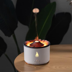 SARGE 360ml Volcanic Flame Aroma Diffuser USB humidificador de Aire portátil con Anillo de Humo lámpara de luz Nocturna Fragancia en oferta