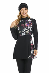 Trajes de baño Musulmanes para Mujer Cuerpo Completo Islámico Burkini Traje de baño Modesto Deporte Traje de baño de Manga Larga (L,J5) en oferta