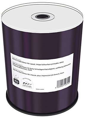 MediaRange Inkjet Printable de Fullsurface - 100 x DVD + R 16 x - memoria Medium (MR414)