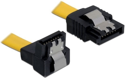 5x Delock 82811  SATA Kabel 6Gb/s gelb un/ge in 50cm Länge