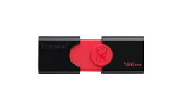 Kingston DataTraveler 106 (DT106/128GB) USB 3.0, Memoria Flash, 128 GB, Negro y Rojo precio