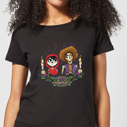 Camiseta Coco Disney Miguel y Héctor - Mujer - Negro - S - Negro características