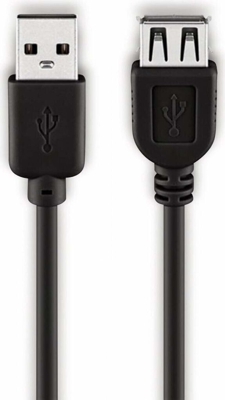 Cable USB 2.0 A macho a hembra Prolongador  1,8mts Goobay
