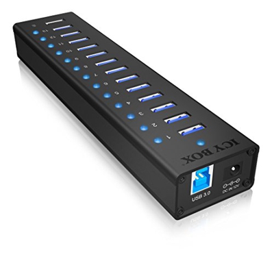 Icy Box Hub 13-Port Icybox USB 3.0 IB-AC6113 con USB Conexión de Carga