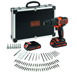 Taladro Percutor Black+Decker 18V + 80 Accesorios 2 Bat 1,5Ah Caja precio