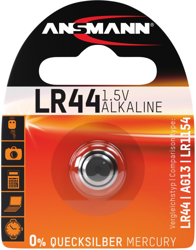 Ansmann Knopfzelle 1,5V Alkaline Typ LR44 (5015303) características