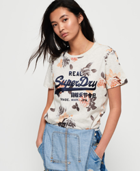Superdry Camiseta con estampado integral de rosas y logo Vintage precio