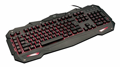 Trust GXT 840 Myra - Teclado Gaming con iluminación LED, Negro - Teclado QWERT