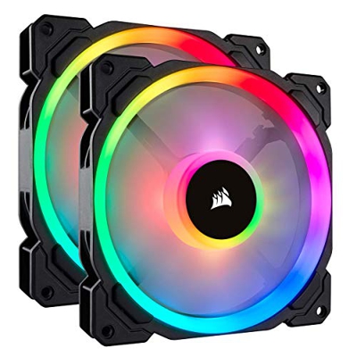 Corsair LED Ll140 140mm Dual Light Loop RGB PWM Fan - Pack of 2