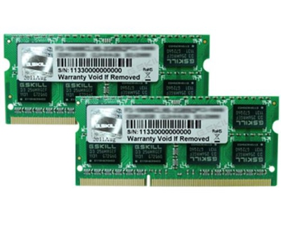 G.Skill PC3-10600 8 GB SO-DIMM 1333 MHz DDR3 Memory (F3-10666CL9D-8GBSQ)