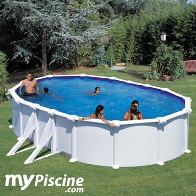 Piscina gre ovala fidji struttura in acciaio 730x3