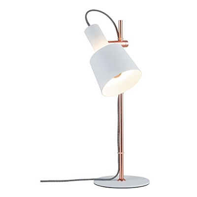 Paulmann 79658 Neordic Haldar Tischleuchte Weiß, Kupfer