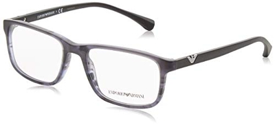 EMPORIO ARMANI 3098 53 5549 MATTE STRIPED BLUE BLU SATINATO EYEWEAR VISTA 