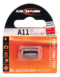 1x ANSMANN Alkaline Batterie A11 6V, MN11, V11A, E11A, 1510-0007 características