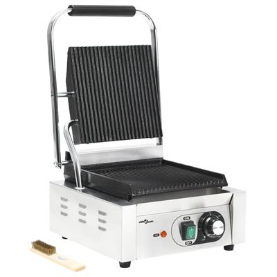 Grill parrilla estriada vidaXL, Acero Inoxidable 1800 W 32x41x19 cm