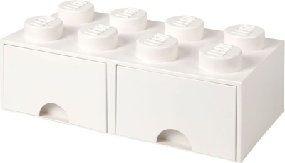 Lego Aufbewahrungsbox Drawer Brick 8 mit Schublade Weiß