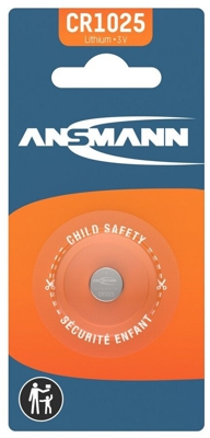 Ansmann 1516-0005 CR 1025 - Pilas de botón, (pack de 1 CR 1025)
