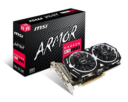 MSI Radeon RX 570 Armor 8G OC Graphics Card, 8GB GDDR5, DVI-D, HDMI, DP características