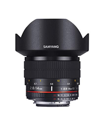 Samyang F1110603101 AE - Objectivo para Nikon (14 mm IF ED UMC, sensor APS-C y Full-Frame), Negro características