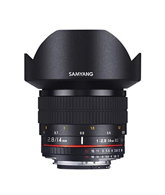 Samyang F1110603101 AE - Objectivo para Nikon (14 mm IF ED UMC, sensor APS-C y Full-Frame), Negro