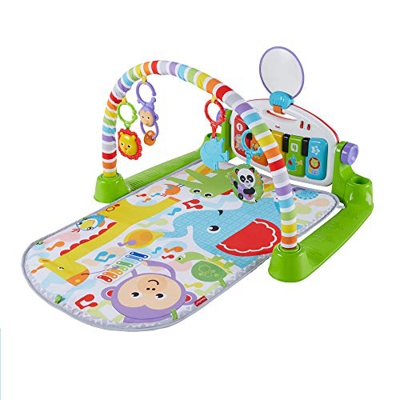 Fisher-Price Gimnasio Piano Pataditas superaprendizaje, manta de juego bebé (Mattel FWT12)