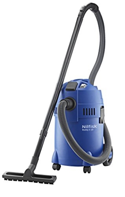 Nilfisk Buddy II 18 T- Aspiradora de trineo, 1200 W, bolsa para el polvo, color negro y azul