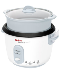 Tefal Classic 2 RK1011 Arrocera Con Accesorios De Cocción Al Vapor, 700 W, 1.8 Litros, Revestimiento Antiadherente/Vidrio, Blanco precio