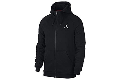 Nike M J Jumpman Fleece FZ Sweatshirt, Hombre, Black/(White), M