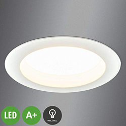 LED Foco empotrado 'Arian' (Moderno) en Blanco hecho de Plástico e.o. para Cuarto de baño (1 llama, A+) de LAMPENWELT | foco empotrado, lámpara de tec en oferta