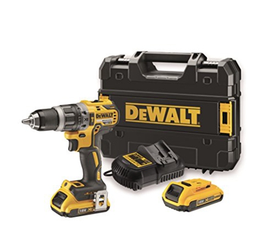 DeWalt DCD796D2-QW Taladro percutor, 1800 W, 18 V, Negro y amarillo