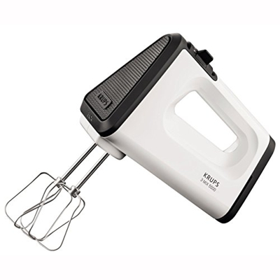 Krups 3 Mix 5500 Plus Hand mixer 500W Negro, Acero inoxidable, Color blanco - Batidora (Hand mixer, Negro, Acero inoxidable, Color blanco, Acero inoxi