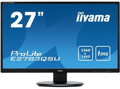 iiyama Prolite E2783QSU-B1 Pantalla para PC 68,6 cm (27") Wide Quad HD LED Plana Negro - Monitor (68,6 cm (27"), 2560 x 1440 Pixeles, Wide Quad HD, LE