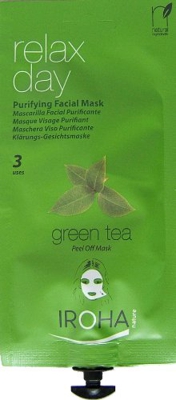 Iroha Mascarilla Facial Purificante Peel Off con Té Verde 5 Usos - 3 Paquetes de 100 gr - Total: 300 gr