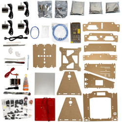 Geeetech Prusa I3 X Auto-Ensamblaje de la impresora 3D Kit de bricolaje Desktop 3D Impresora Soporte de fotograma completo de acrílico 6 Tipos de filamento 0,3 mm Boquilla 1,75 mm Diámetro del filamento características