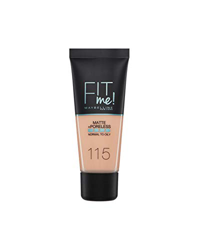 Fit Me Matte Poreless 115 Ivory #Fed0c0 precio