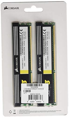 Corsair XMS3 Series 8GB (2x4GB) 1333 MHz (PC3-10600) CL9 - Memoria DDR3