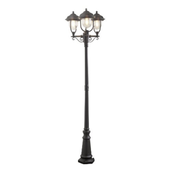 Farola romántica 3 puntos PARMA, negro en oferta