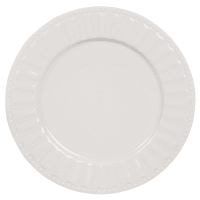 Plato llano de porcelana blanca Charlotte | Maisons du Monde precio