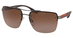 Prada Linea Rossa 0PS 60US Gafas de sol, Gunmetal Rubber, 62 para Hombre en oferta