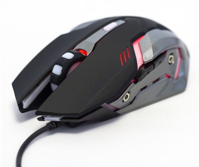 Woxter Stinger FX 80 M - Ratón Gaming, LED, resolución ajustable: 1200/1600/2400/3200 DPI, sensor óptico de alta precisión A704, conexión USB, PC/PS4,