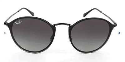Ray-Ban Blaze RB3574N 59mm Round Metal Sunglasses - Black, Grey Lenses