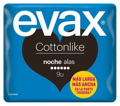 Evax Cottonlike noche con alas (9 uds.)